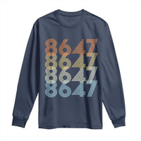 Retro Vintage 8647 Long Sleeve Shirt Freedom Protest Stripe Graphic