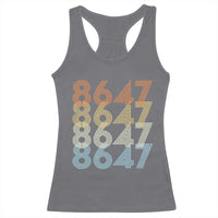 Retro Vintage 8647 Racerback Tank Top Freedom Protest Stripe Graphic