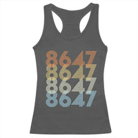 Retro Vintage 8647 Racerback Tank Top Freedom Protest Stripe Graphic