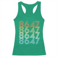 Retro Vintage 8647 Racerback Tank Top Freedom Protest Stripe Graphic