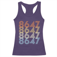 Retro Vintage 8647 Racerback Tank Top Freedom Protest Stripe Graphic