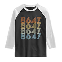 Retro Vintage 8647 Raglan Shirt Freedom Protest Stripe Graphic