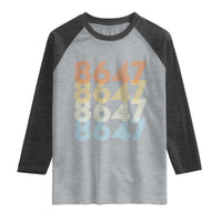 Retro Vintage 8647 Raglan Shirt Freedom Protest Stripe Graphic