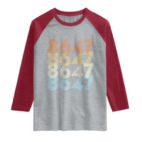 Retro Vintage 8647 Raglan Shirt Freedom Protest Stripe Graphic