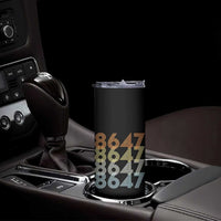 Retro Vintage 8647 Skinny Tumbler Freedom Protest Stripe Graphic