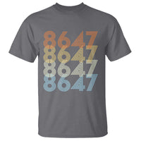 Retro Vintage 8647 T Shirt Freedom Protest Stripe Graphic