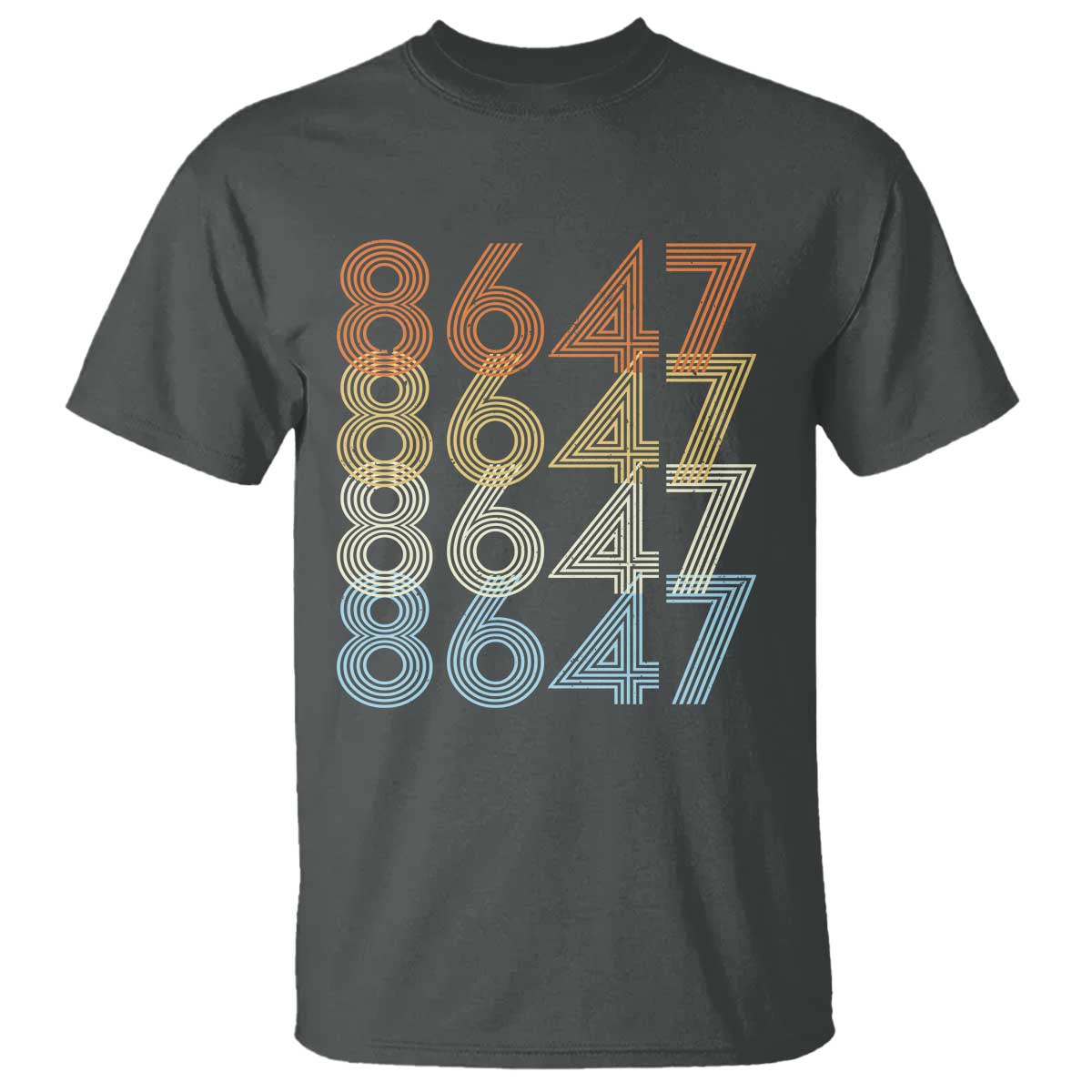 Retro Vintage 8647 T Shirt Freedom Protest Stripe Graphic