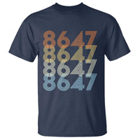 Retro Vintage 8647 T Shirt Freedom Protest Stripe Graphic