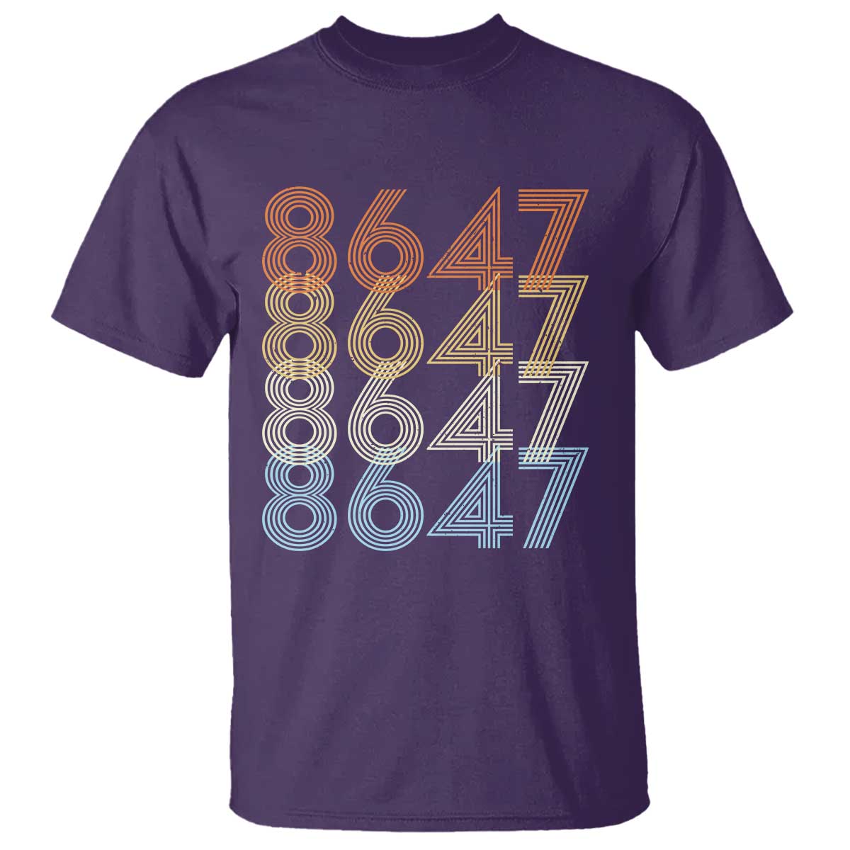 Retro Vintage 8647 T Shirt Freedom Protest Stripe Graphic