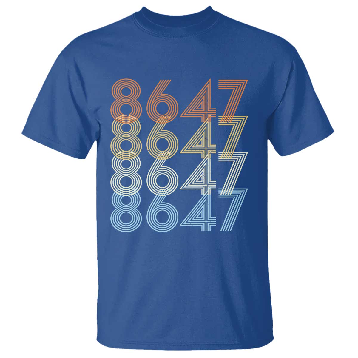 Retro Vintage 8647 T Shirt Freedom Protest Stripe Graphic