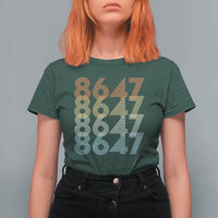 Retro Vintage 8647 T Shirt For Women Freedom Protest Stripe Graphic