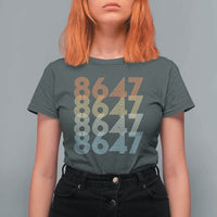 Retro Vintage 8647 T Shirt For Women Freedom Protest Stripe Graphic