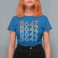 Retro Vintage 8647 T Shirt For Women Freedom Protest Stripe Graphic