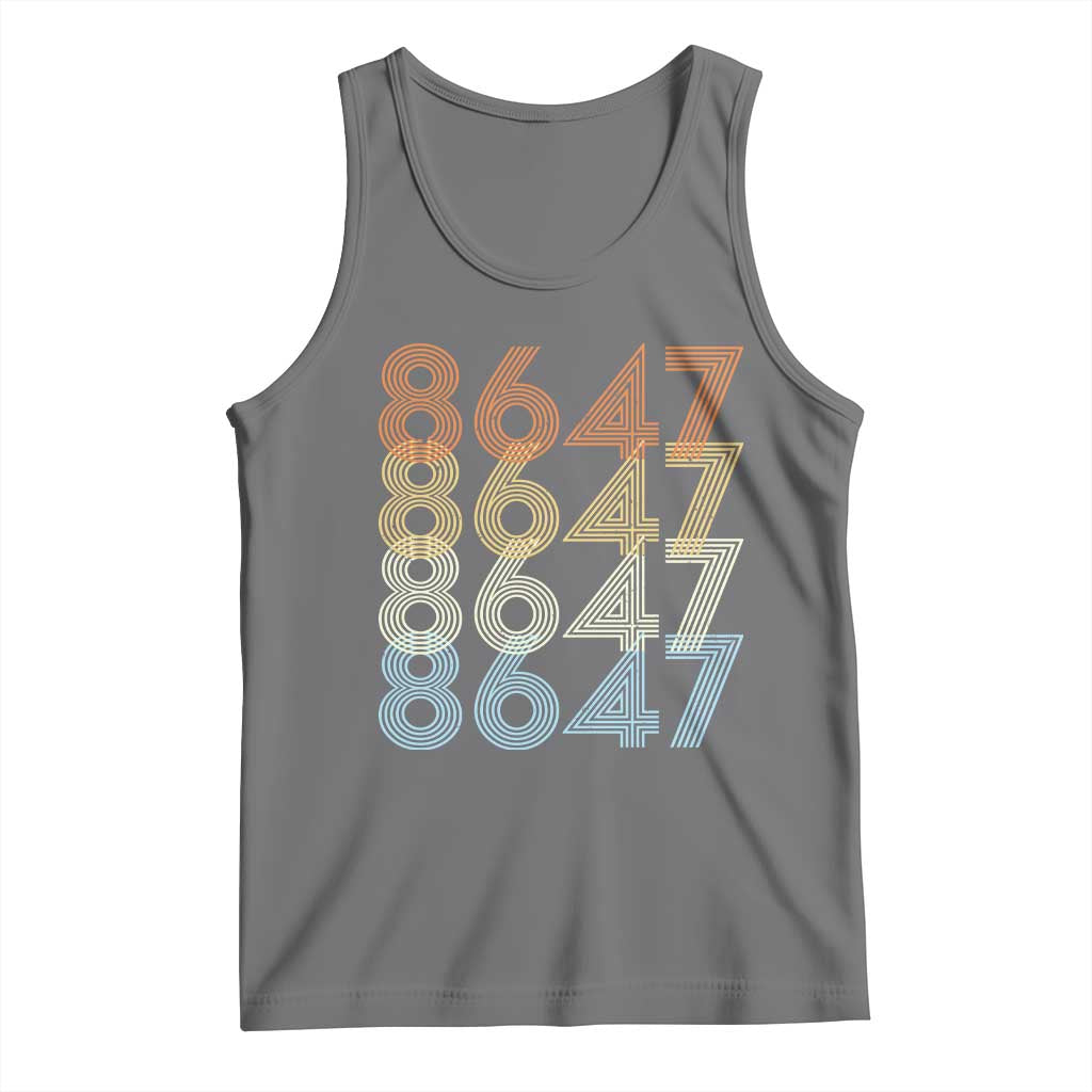 Retro Vintage 8647 Tank Top Freedom Protest Stripe Graphic