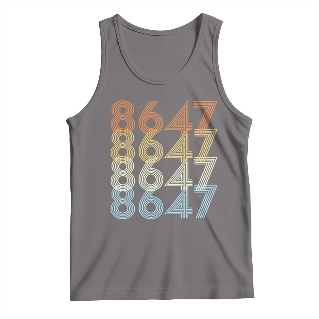 Retro Vintage 8647 Tank Top Freedom Protest Stripe Graphic