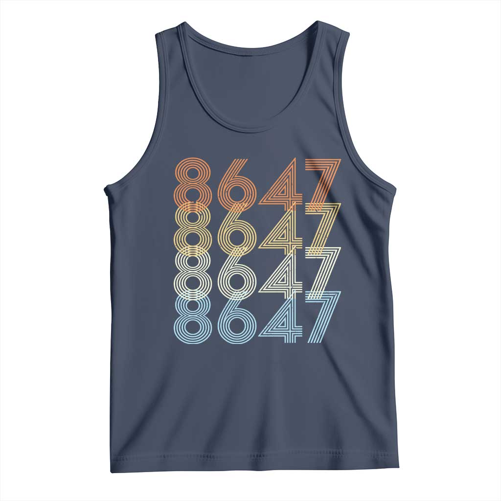 Retro Vintage 8647 Tank Top Freedom Protest Stripe Graphic