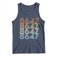 Retro Vintage 8647 Tank Top Freedom Protest Stripe Graphic
