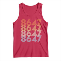 Retro Vintage 8647 Tank Top Freedom Protest Stripe Graphic