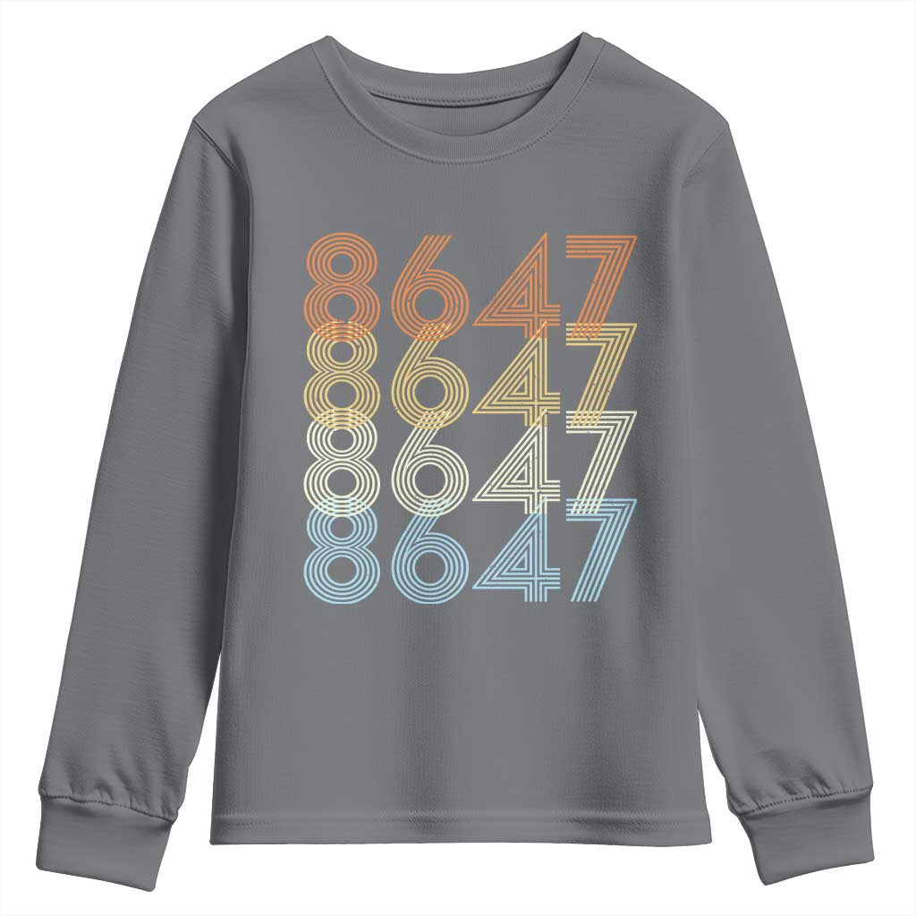 Retro Vintage 8647 Youth Sweatshirt Freedom Protest Stripe Graphic