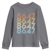 Retro Vintage 8647 Youth Sweatshirt Freedom Protest Stripe Graphic