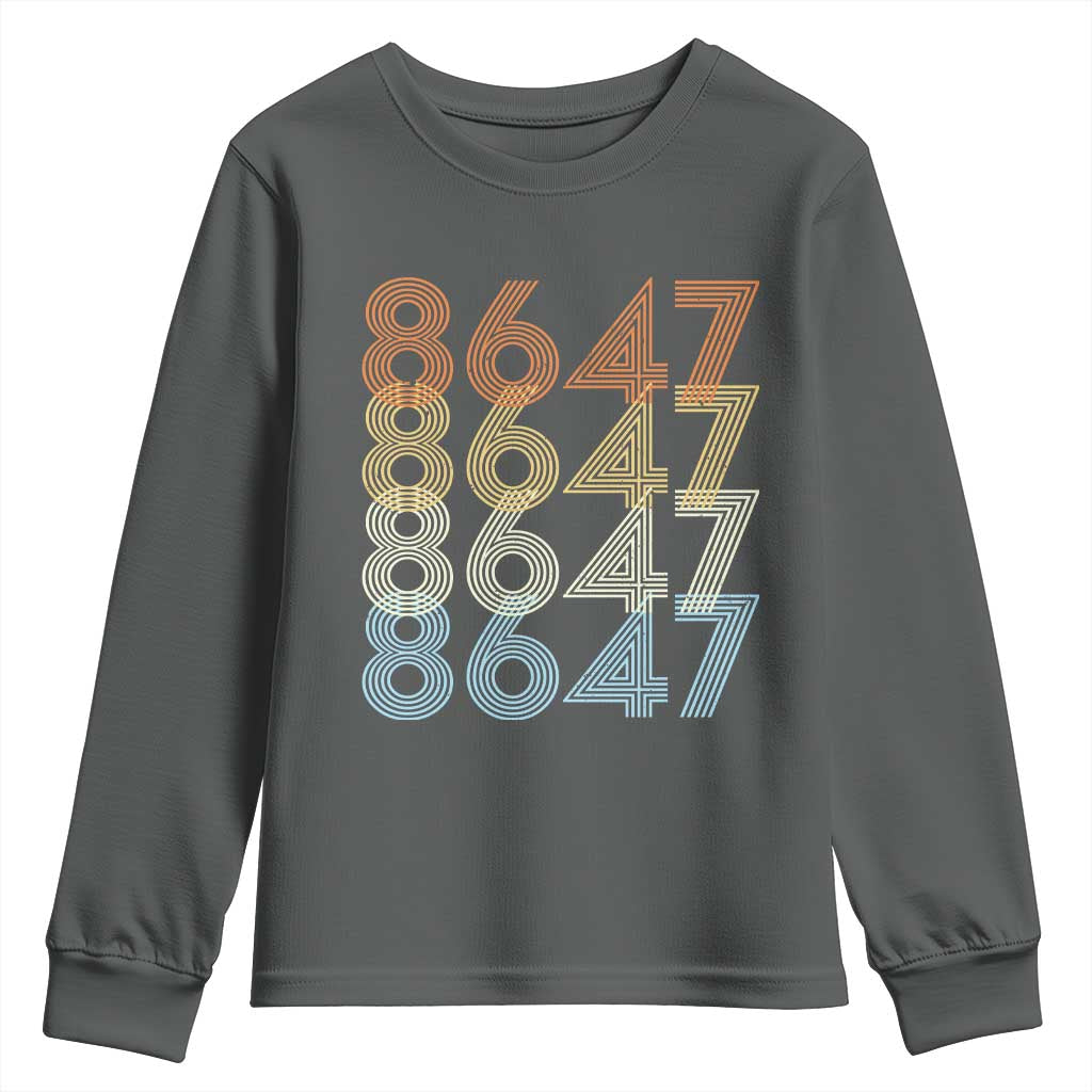 Retro Vintage 8647 Youth Sweatshirt Freedom Protest Stripe Graphic