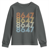 Retro Vintage 8647 Youth Sweatshirt Freedom Protest Stripe Graphic