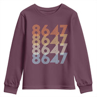 Retro Vintage 8647 Youth Sweatshirt Freedom Protest Stripe Graphic