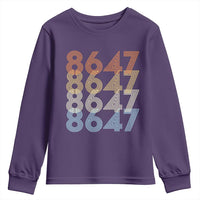 Retro Vintage 8647 Youth Sweatshirt Freedom Protest Stripe Graphic