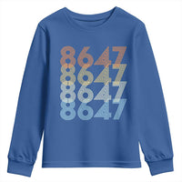 Retro Vintage 8647 Youth Sweatshirt Freedom Protest Stripe Graphic