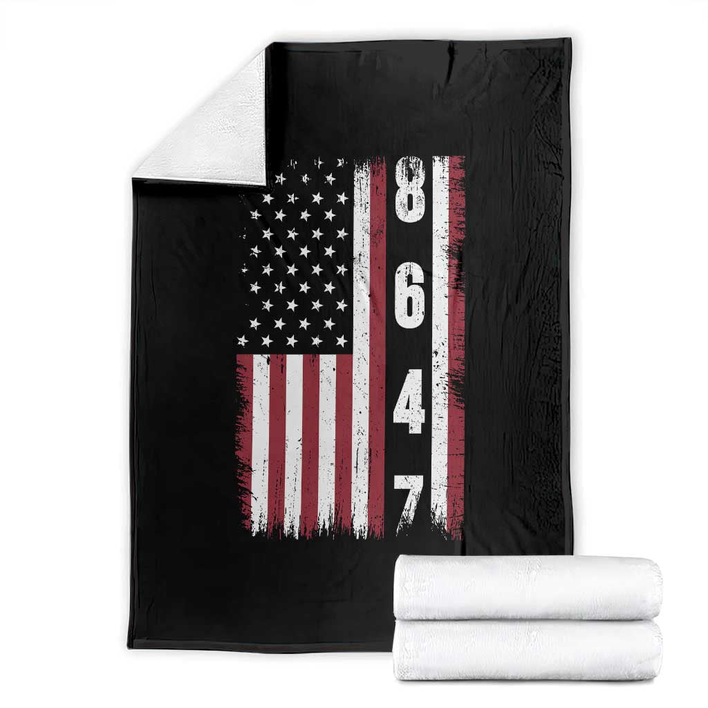 8647 Vintage US Flag Throw Blanket Political Expression Apparel For Democrats