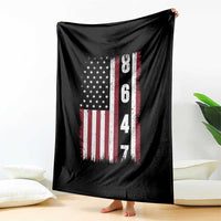 8647 Vintage US Flag Throw Blanket Political Expression Apparel For Democrats