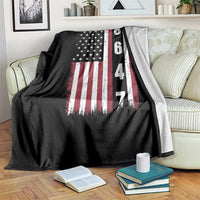 8647 Vintage US Flag Throw Blanket Political Expression Apparel For Democrats