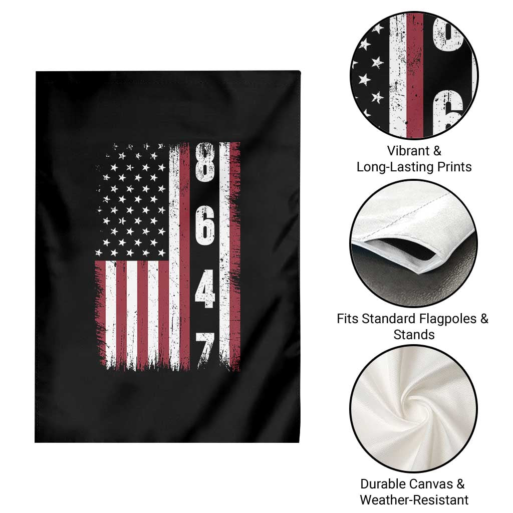8647 Vintage US Flag Garden Flag Political Expression Apparel For Democrats