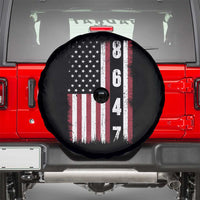 8647 Vintage US Flag Spare Tire Cover Political Expression Apparel For Democrats