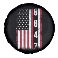 8647 Vintage US Flag Spare Tire Cover Political Expression Apparel For Democrats