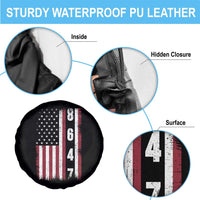 8647 Vintage US Flag Spare Tire Cover Political Expression Apparel For Democrats