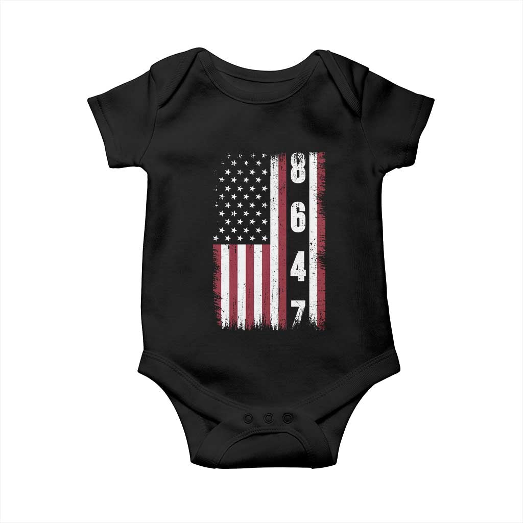 8647 Vintage US Flag Baby Onesie Political Expression Apparel For Democrats