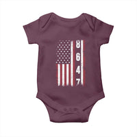8647 Vintage US Flag Baby Onesie Political Expression Apparel For Democrats
