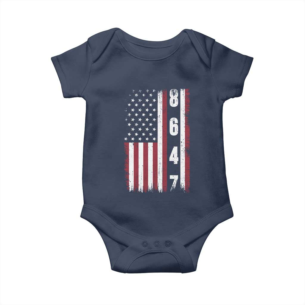 8647 Vintage US Flag Baby Onesie Political Expression Apparel For Democrats