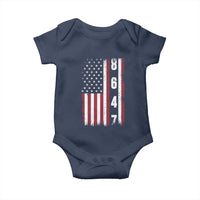 8647 Vintage US Flag Baby Onesie Political Expression Apparel For Democrats