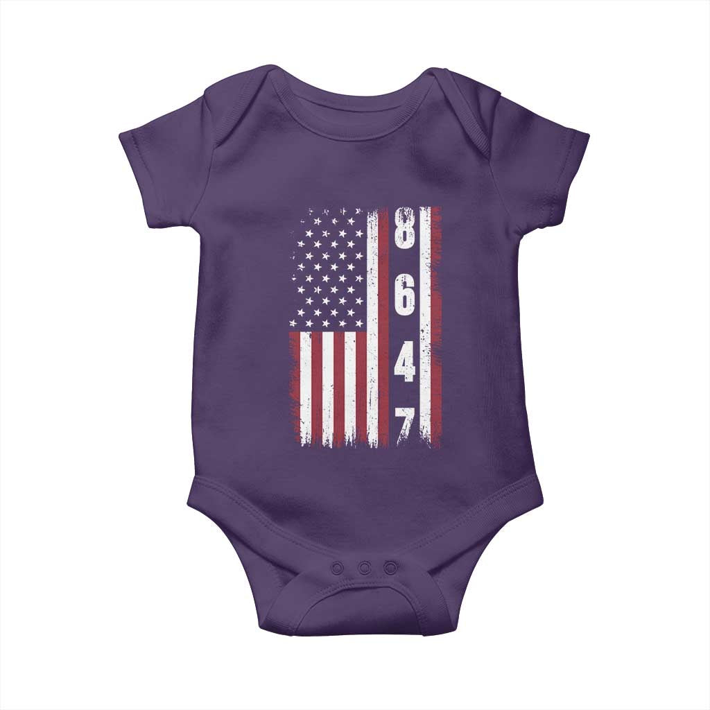 8647 Vintage US Flag Baby Onesie Political Expression Apparel For Democrats