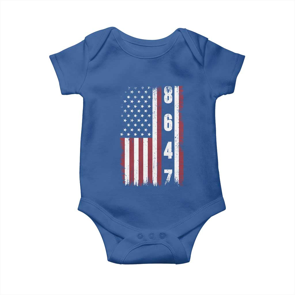 8647 Vintage US Flag Baby Onesie Political Expression Apparel For Democrats