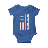 8647 Vintage US Flag Baby Onesie Political Expression Apparel For Democrats
