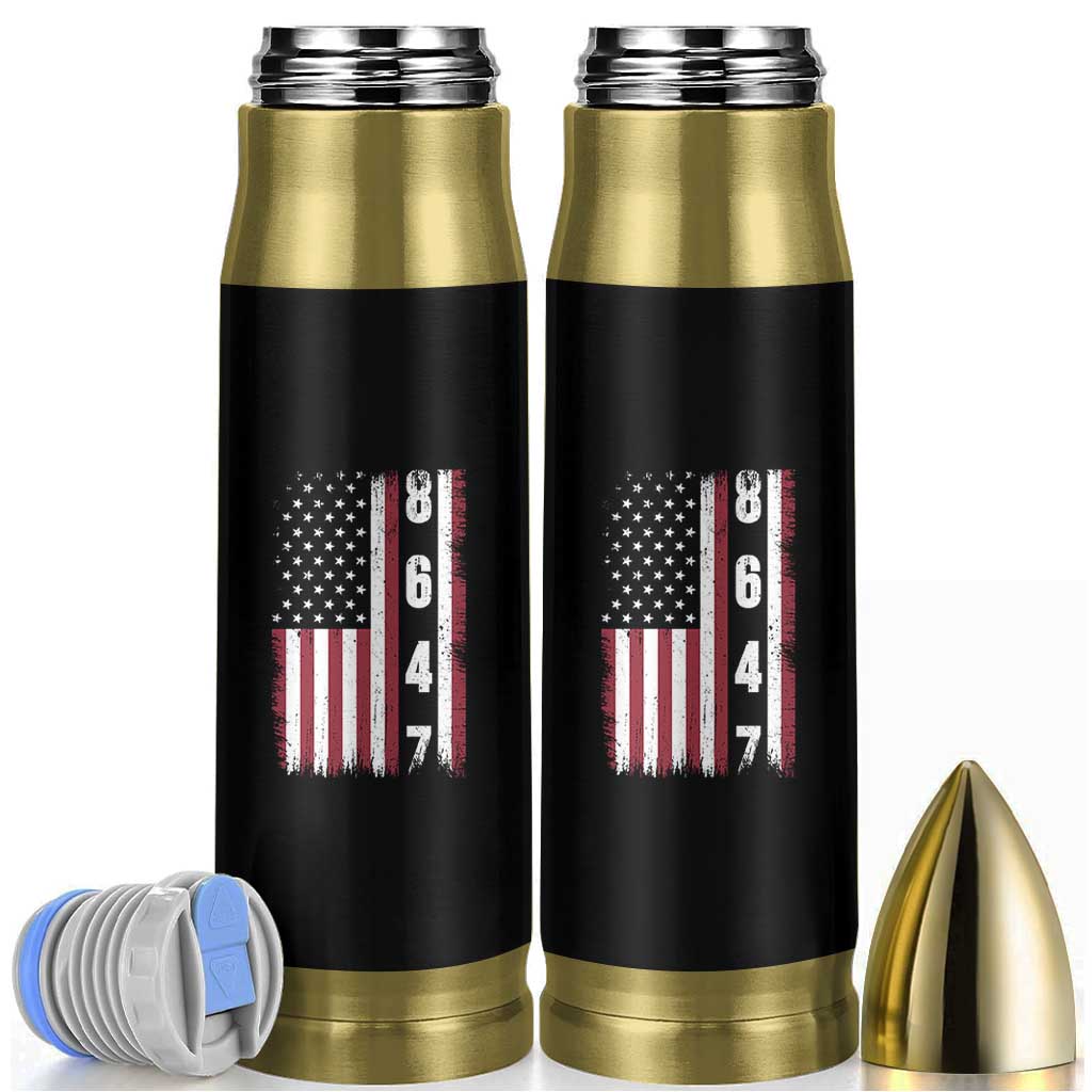 8647 Vintage US Flag Bullet Tumbler Political Expression Apparel For Democrats