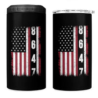 8647 Vintage US Flag 4 in 1 Can Cooler Tumbler Political Expression Apparel For Democrats