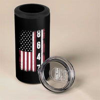 8647 Vintage US Flag 4 in 1 Can Cooler Tumbler Political Expression Apparel For Democrats