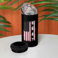 8647 Vintage US Flag 4 in 1 Can Cooler Tumbler Political Expression Apparel For Democrats