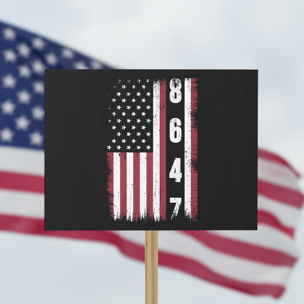8647 Vintage US Flag Protest Sign Political Expression Apparel For Democrats