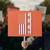 8647 Vintage US Flag Protest Sign Political Expression Apparel For Democrats