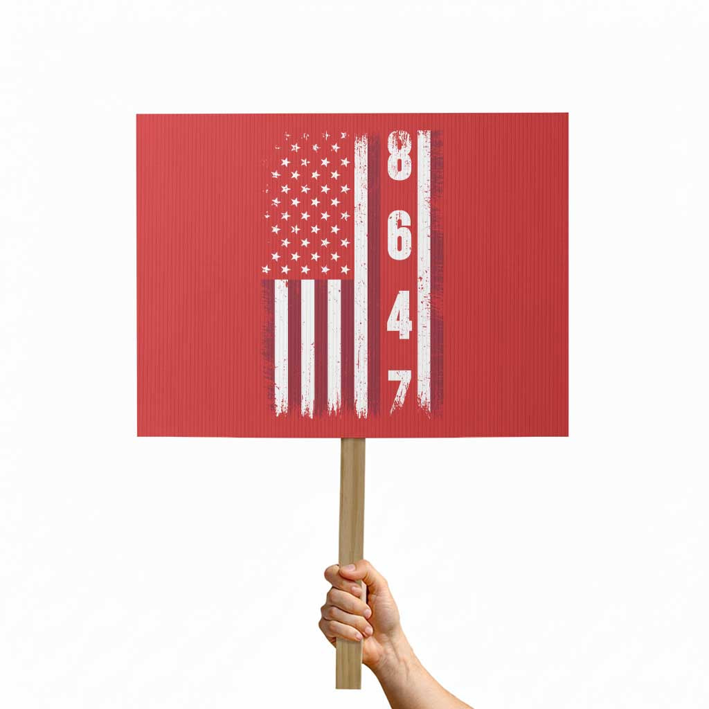 8647 Vintage US Flag Protest Sign Political Expression Apparel For Democrats